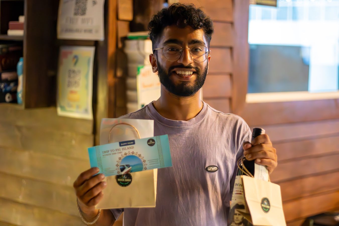 Happy customers enjoying Magical Weed Garden experience