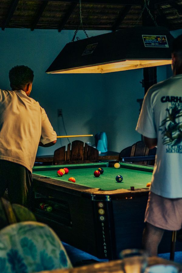 Gaming lounge pool table