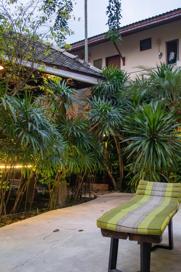 Tropical garden seating